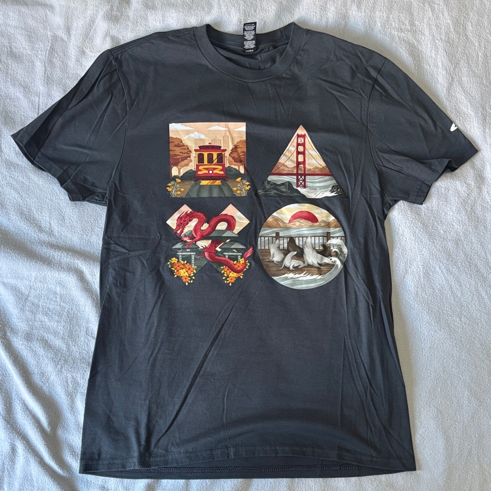 Graphic Print Black T-Shirt